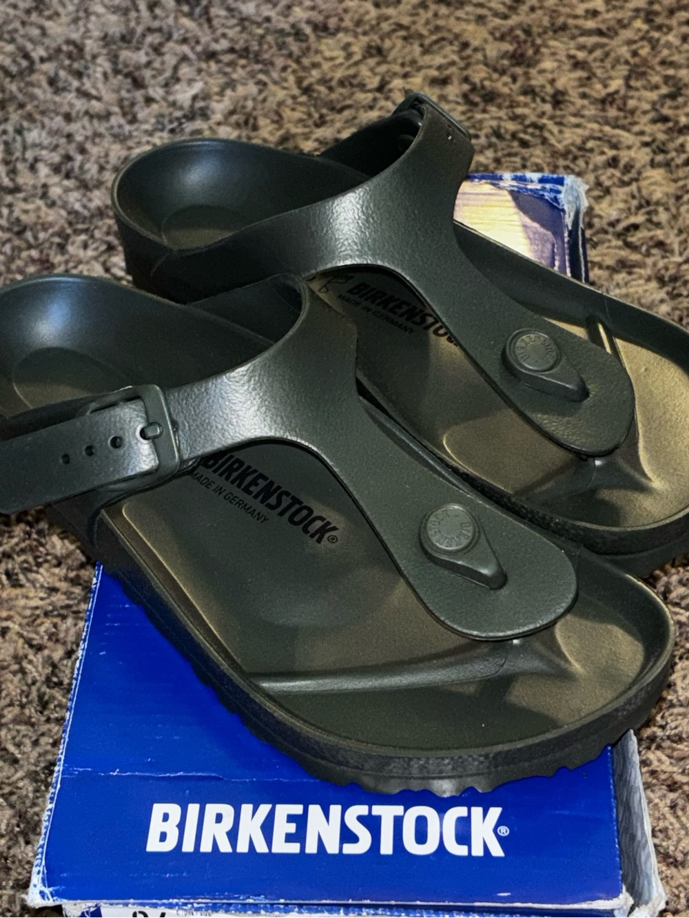 Birkenstock Gizeh Essentials EVA Thong Sandal Khaki US 5 EUR 36 Regular Women’s